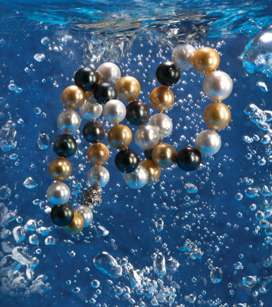 Collana di perle bianche, gold, grigie Hausmann & Co.