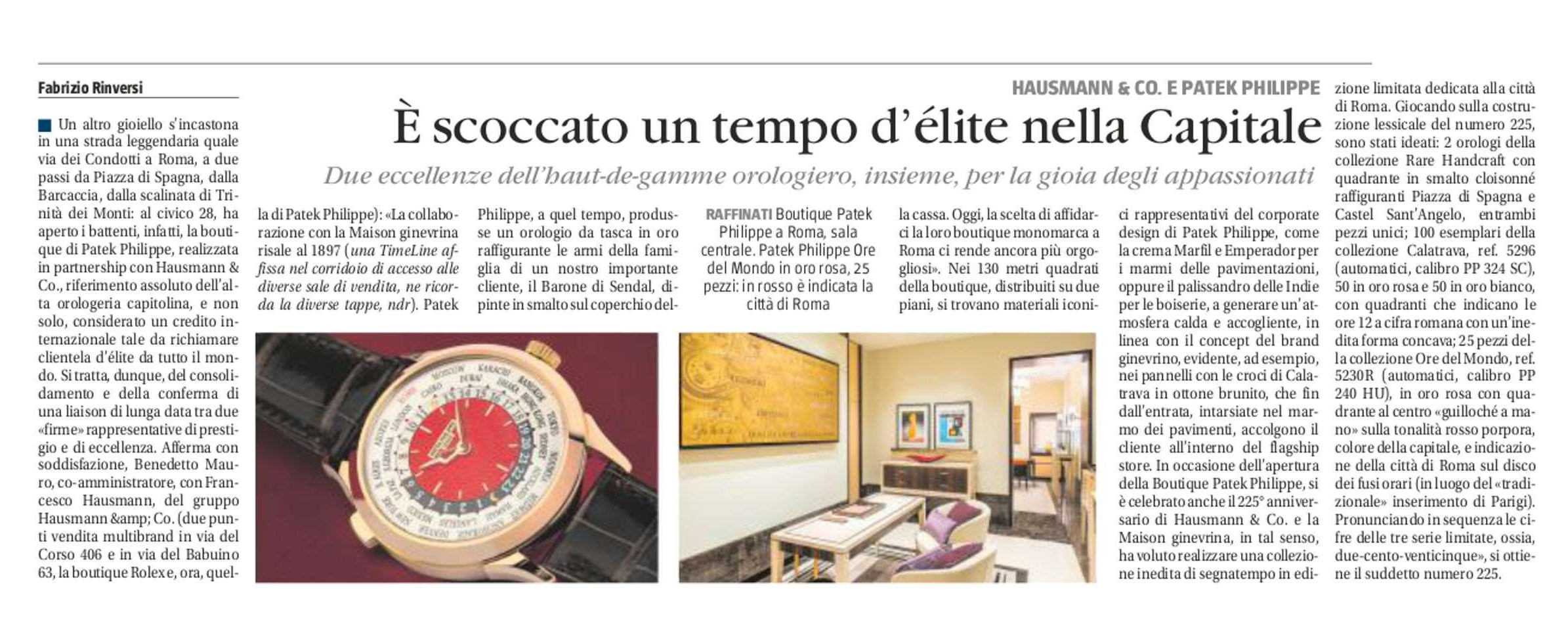 The new Patek Philippe Boutique and the collection dedicated to Rome in the spotlight